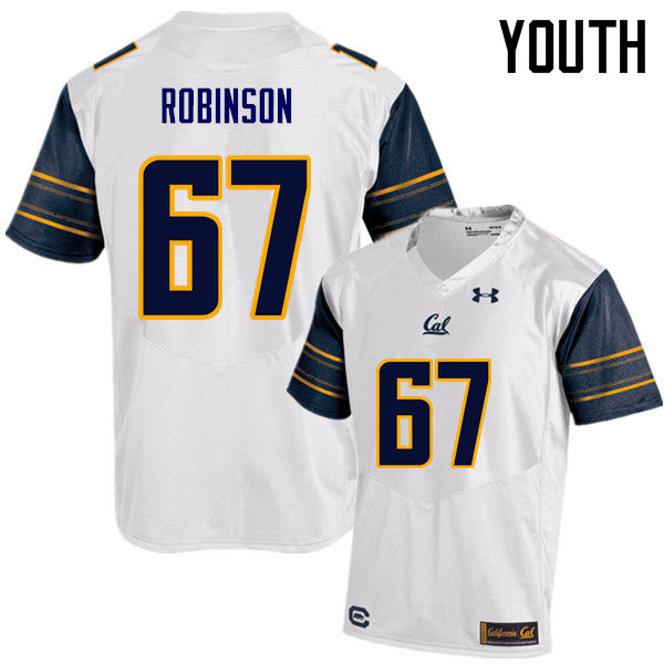 Youth #67 Matt Robinson Cal Bears (California Golden Bears College) Football Jerseys Sale-White